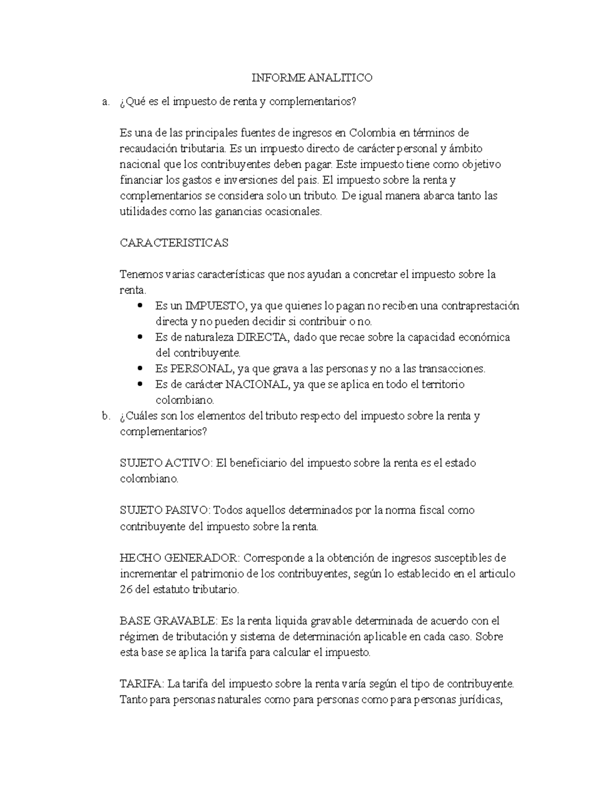 PASO 3 - Análisis del Impuesto de Renta en Colombia - Karen Trujillo ...