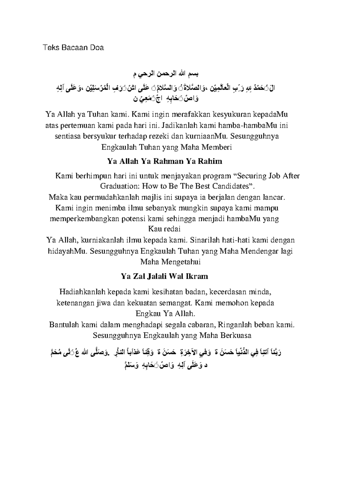 Teks Bacaan Doa - Uitm punya ni - Teks Bacaan Doa G ي/رF' FG/رF' ౫残 G7ب ...