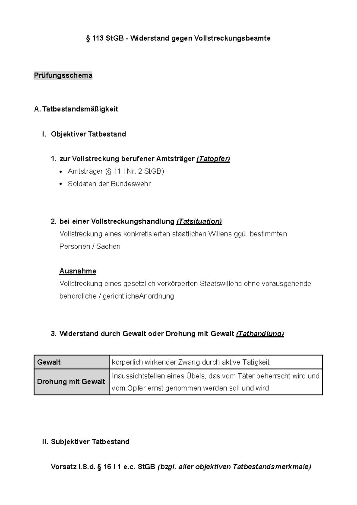 Schwerer Raub (§ 250) - Prüfungsschema und ausführliches Skript - § 250 ...
