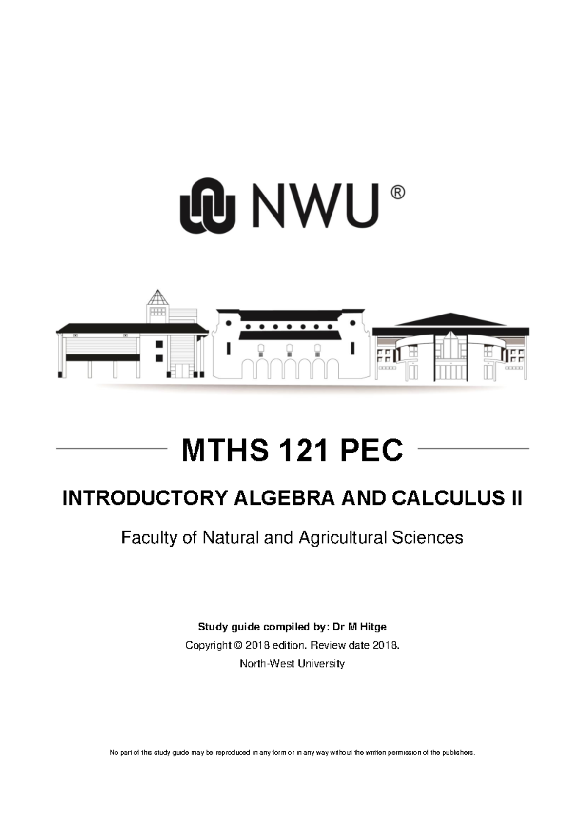 MTHS 121 Study Guide: Introductory Algebra & Calculus II - Studocu