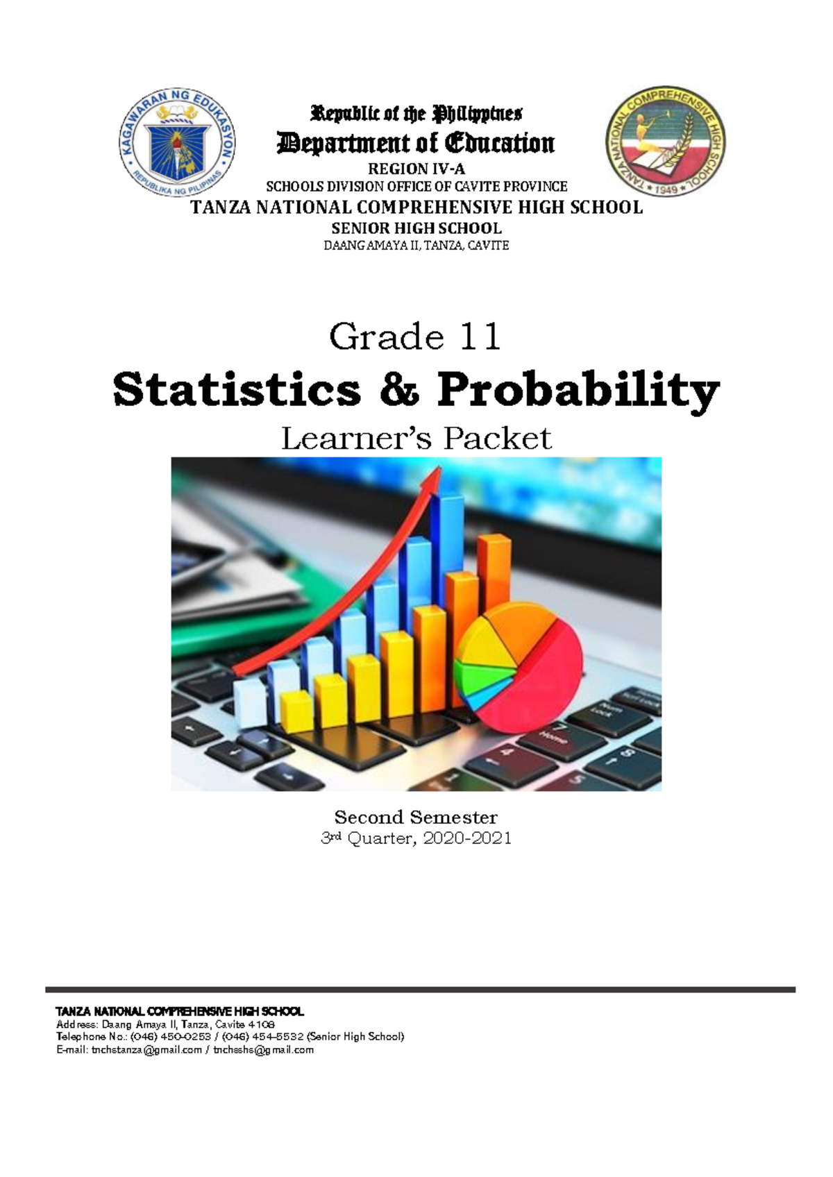 Grade 11 Statistics Probability LP Week 1: Second Semester Packet - Studocu