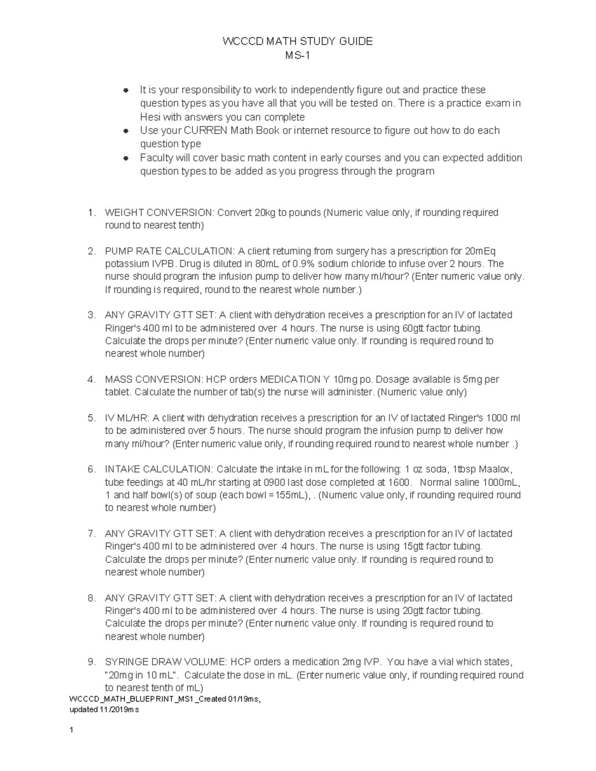 MS-1 MATH Study Guide: Key Concepts & Practice Questions - Studocu