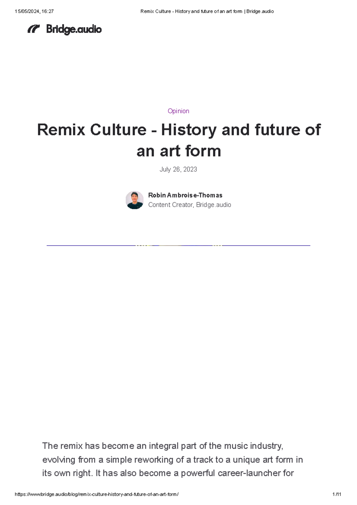 16:27 Remix Culture: Evolution and Impact on Music and Media - Studocu