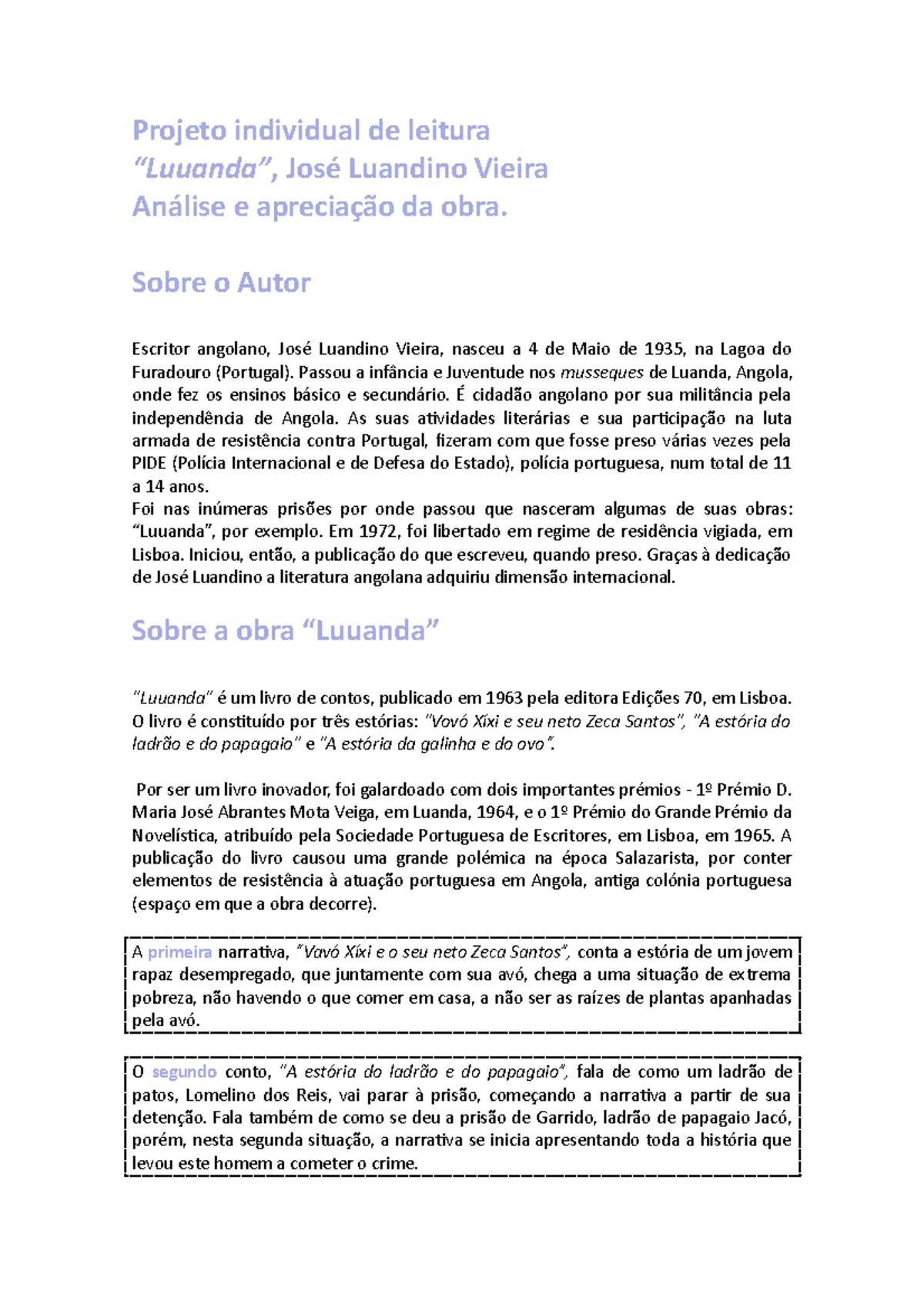 Análise Crítica da Obra 