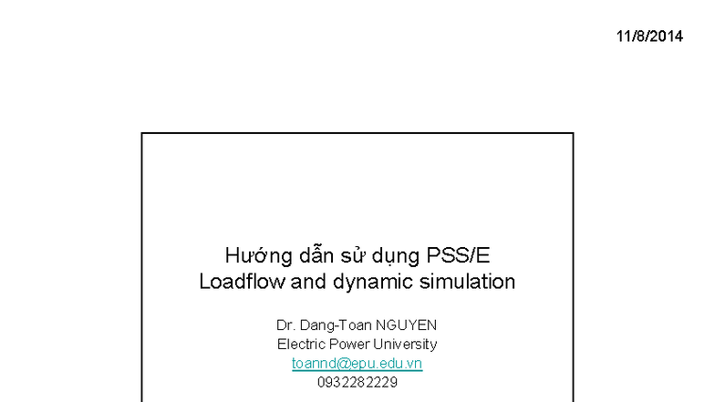Hng dn s dng PSS E Loadflow and dyn - Hướng dẫn sử dụng PSS/E Loadflow ...