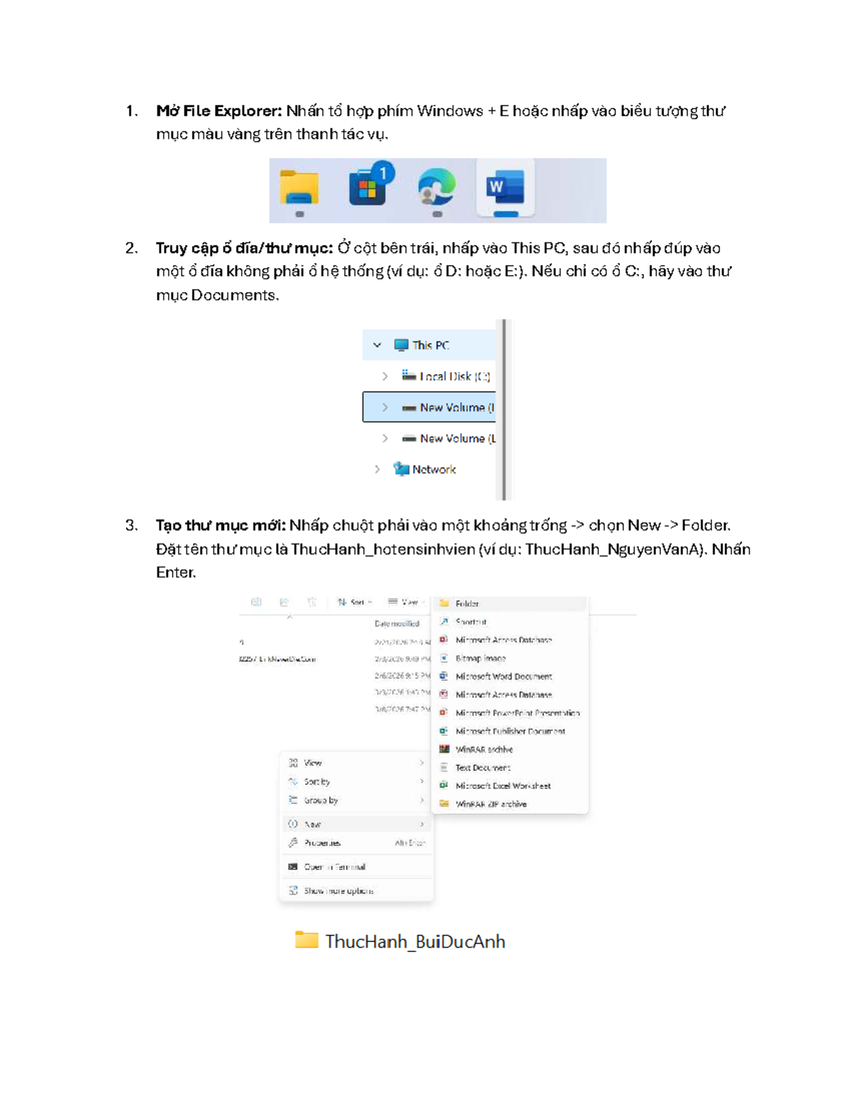 Hướng Dẫn Sử Dụng File Explorer - BTTH - Studocu