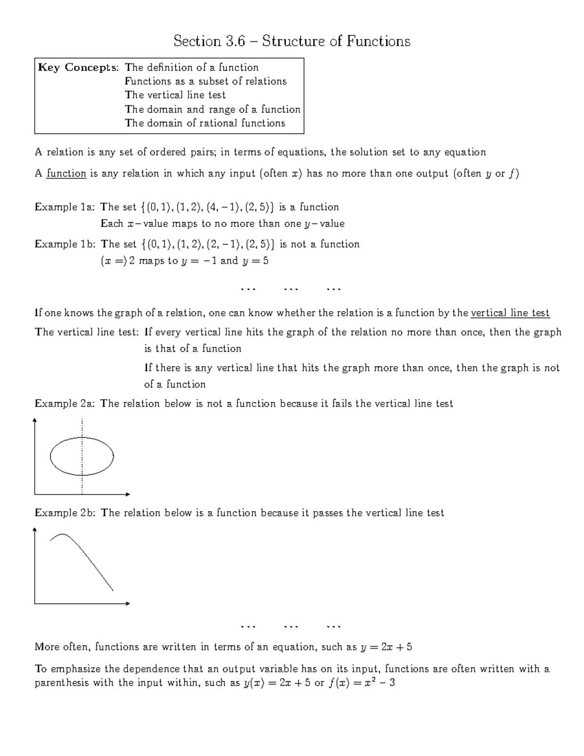 Class Notes - College Algebra: Structure of Functions & Key Concepts ...