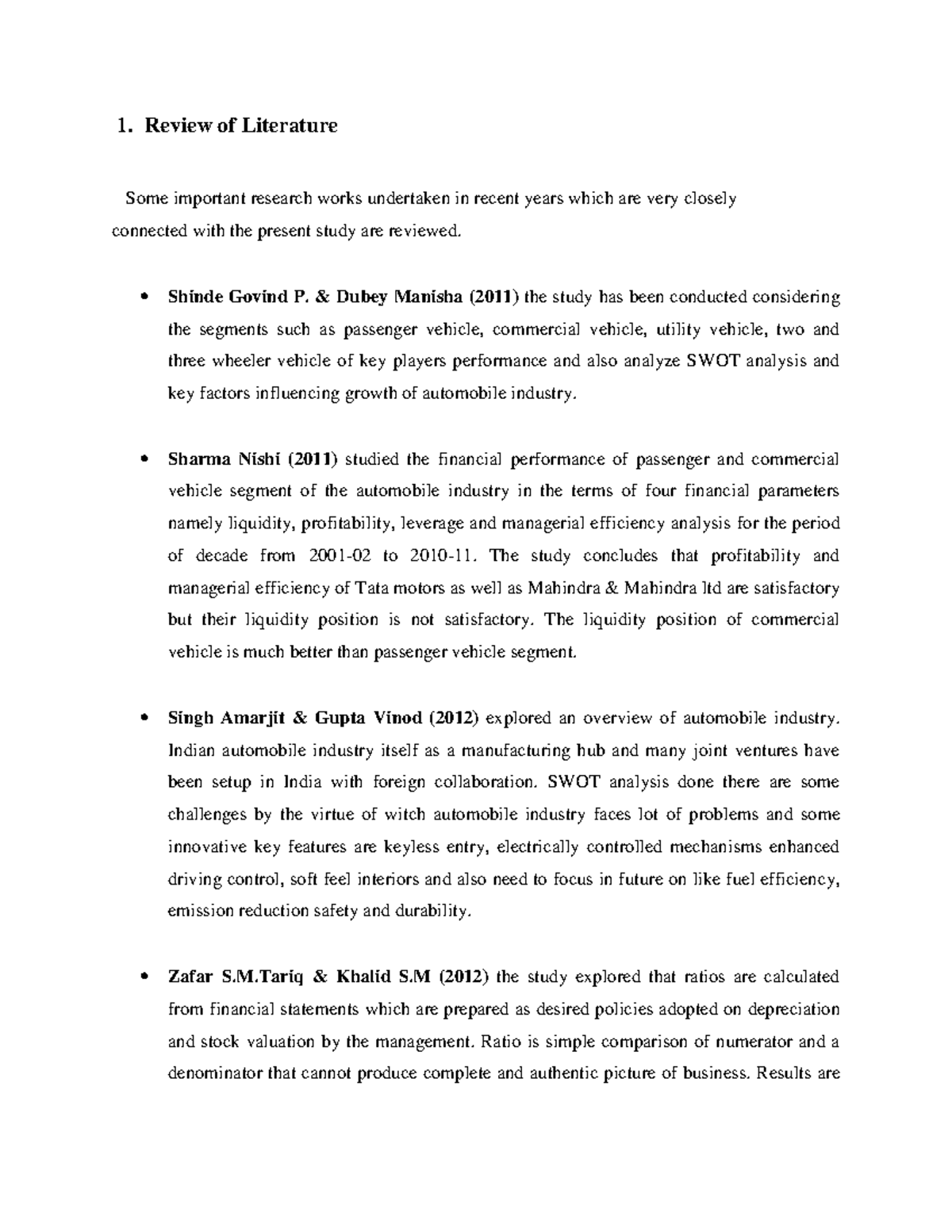03 review of literature - 1. Review of Literature Some important ...
