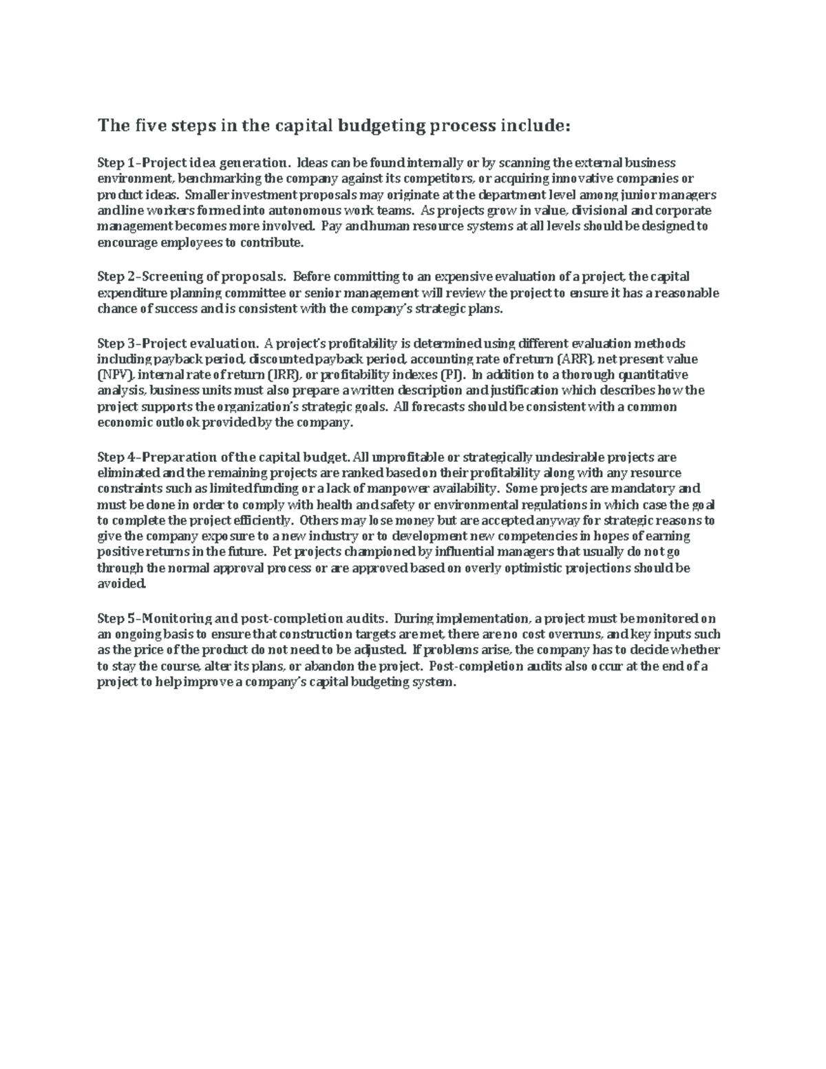 Introduction to Capital Budgeting: Key Steps and Evaluation Methods ...