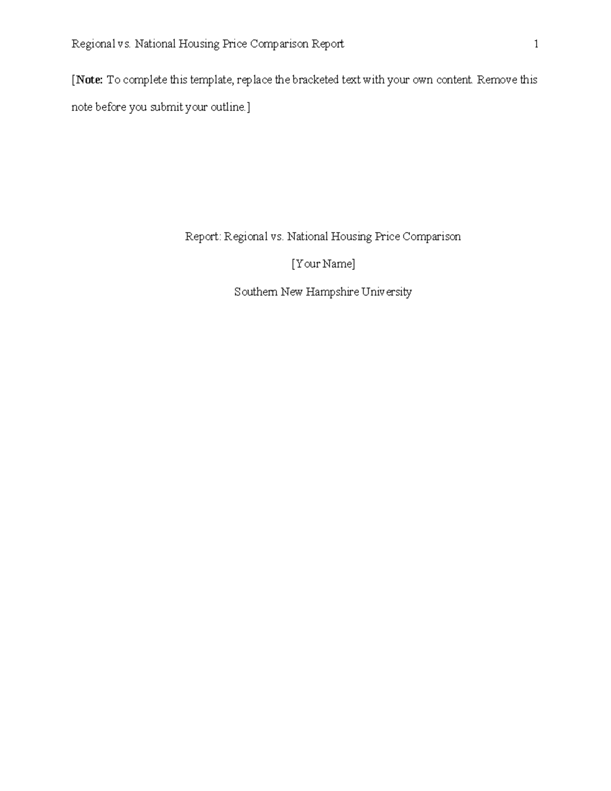 MAT240 Regional vs. National Housing Price Comparison Report - Studocu