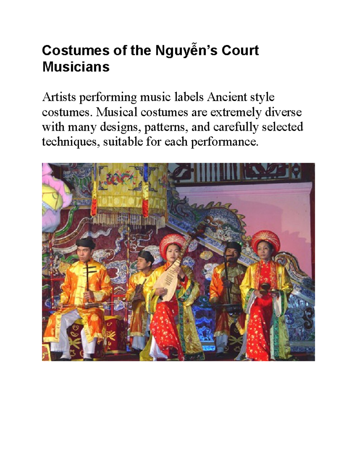 Costumes of the Nguyễn - everyone whos interested - english - Costumes ...