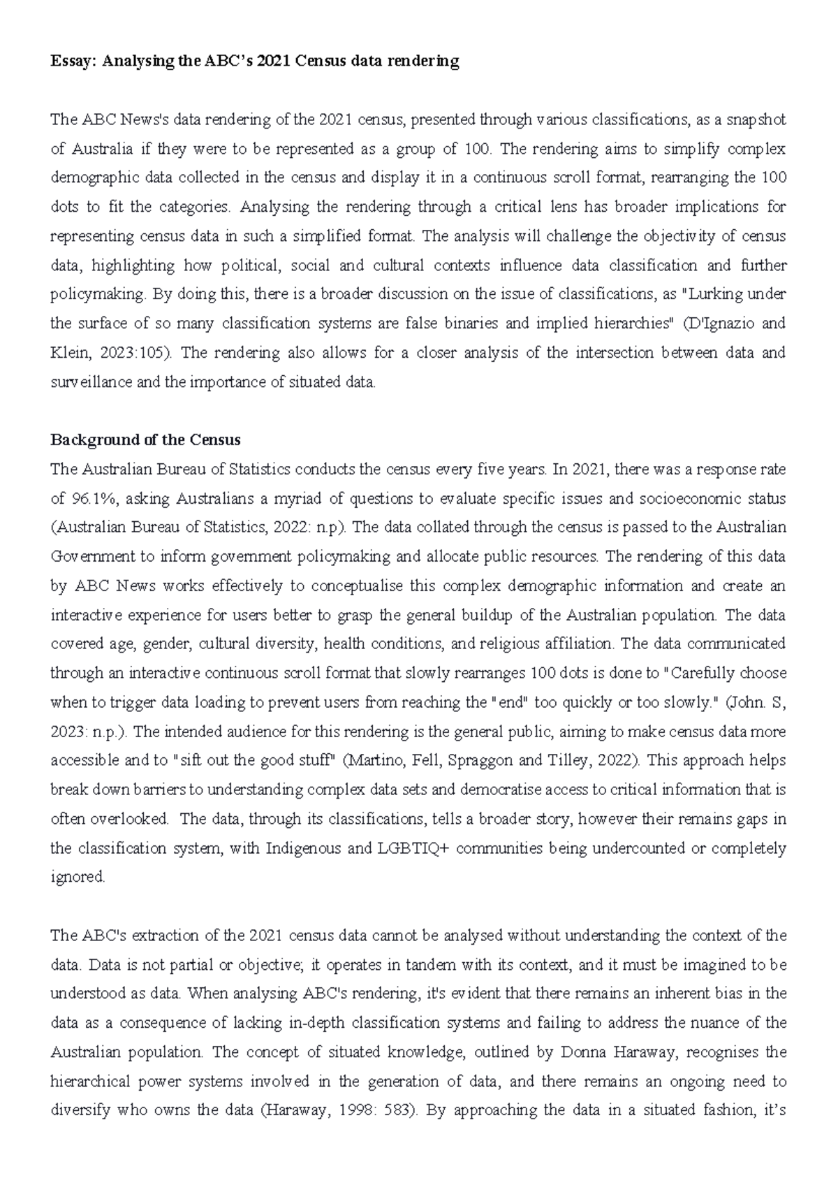 Essay: Analyzing the 2021 Census Data Rendering and Its Implications ...