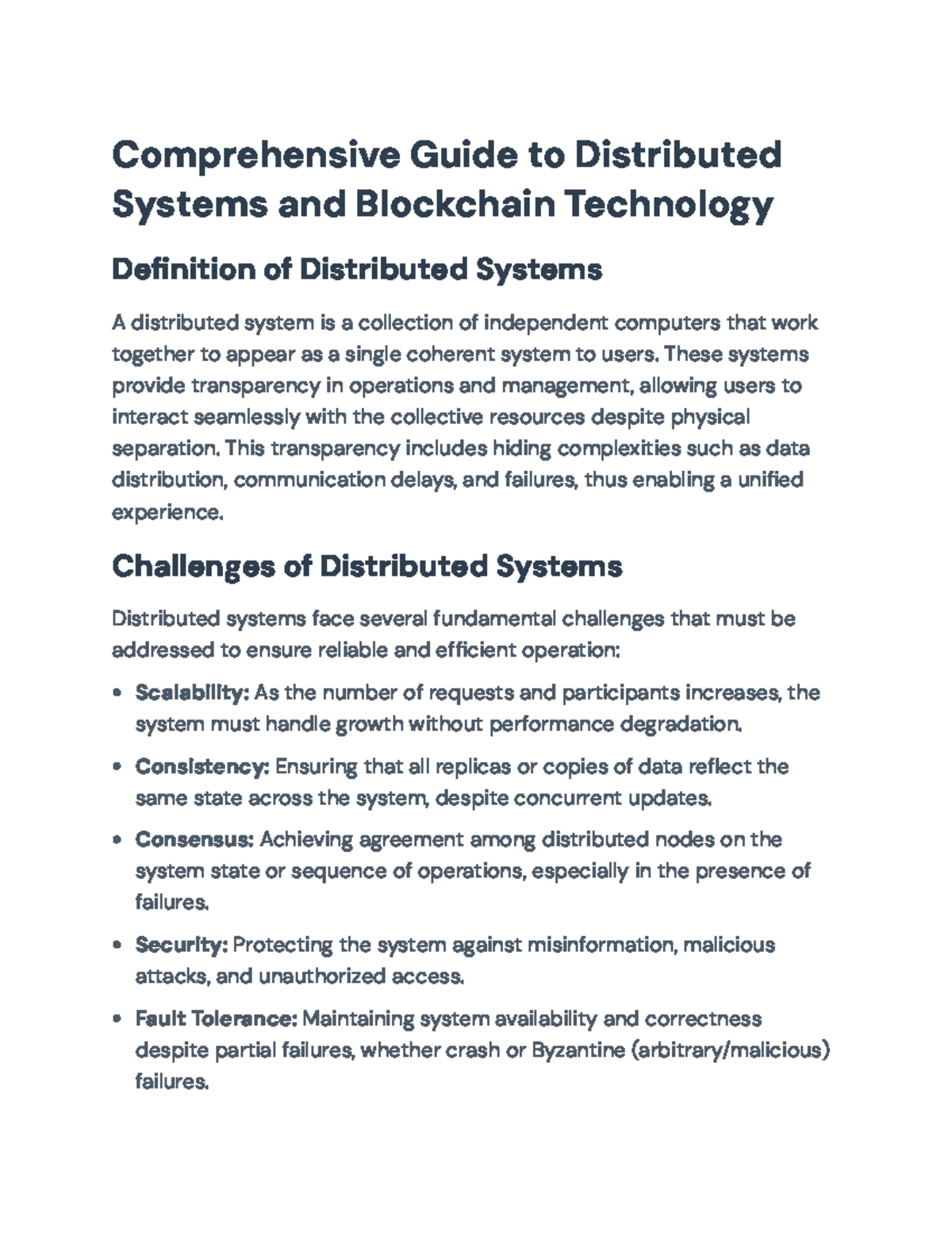 Comprehensive Guide to Distributed Systems & Blockchain Tech (CS101 ...
