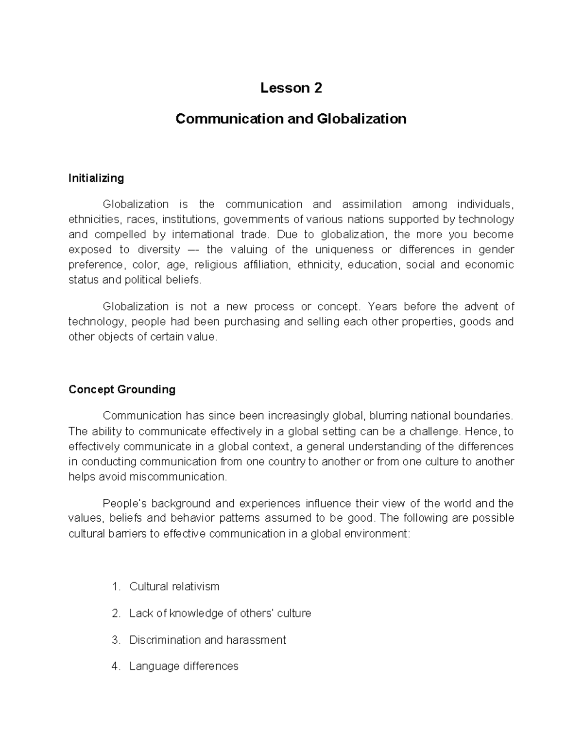 Lesson-2 - this is the new me - Lesson 2 Communication and ...