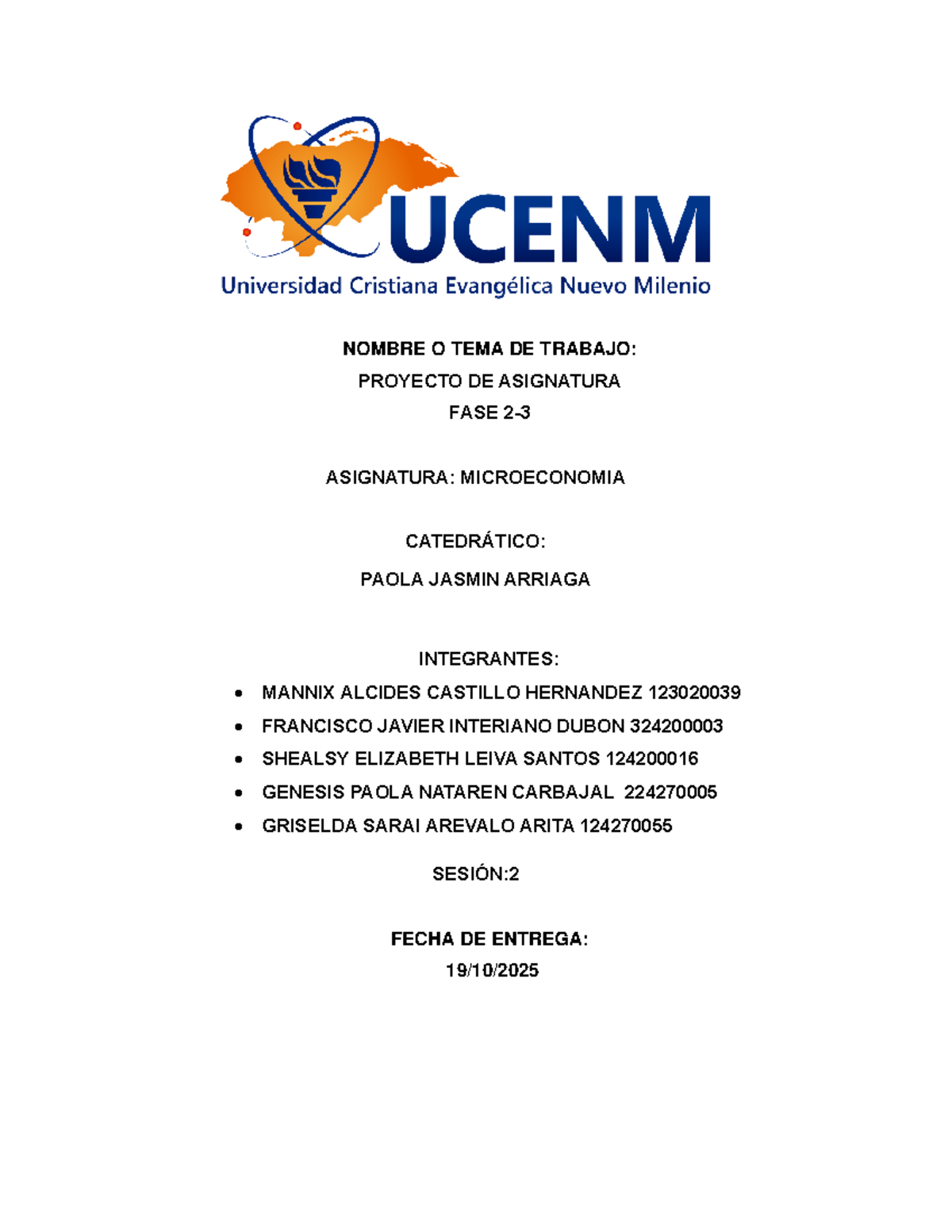 Proyecto de Asignatura: Análisis Económico de Texaco Honduras - Microeconomía - Document Preview