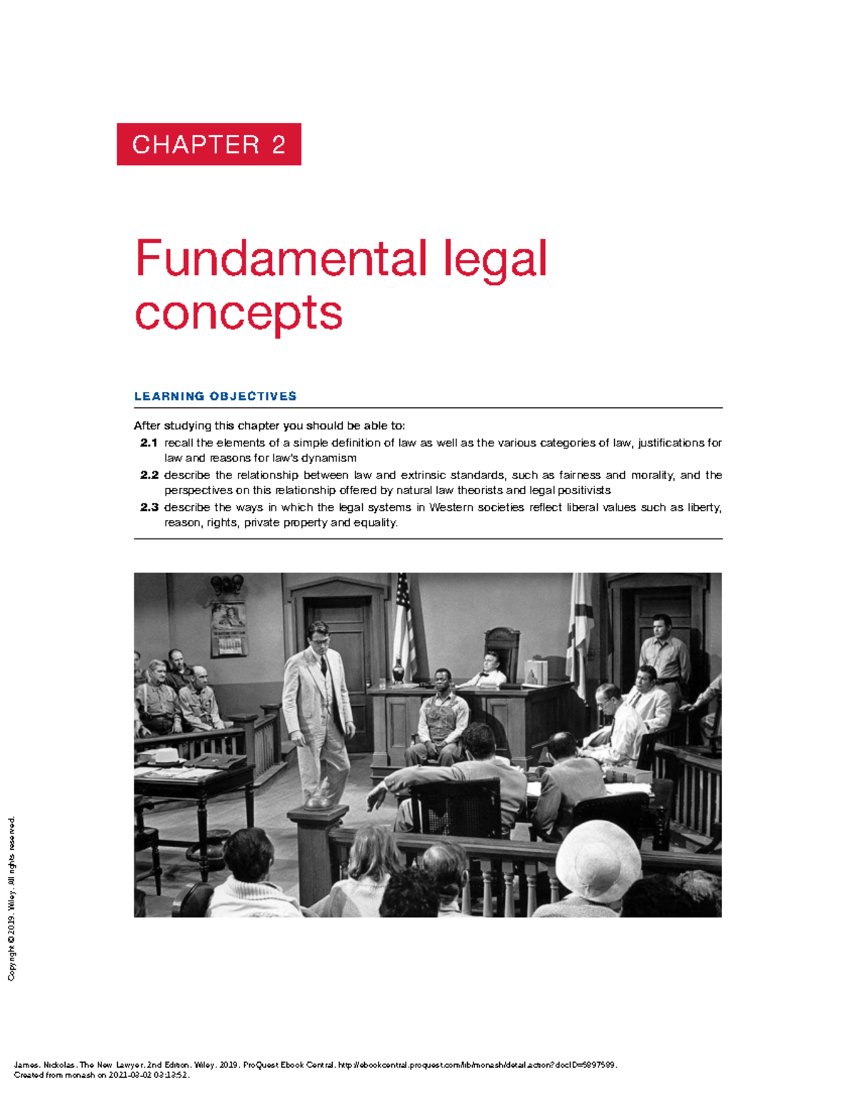 CHAPTER 2: Fundamental Legal Concepts and Learning Objectives PJ AL Q 9 ...