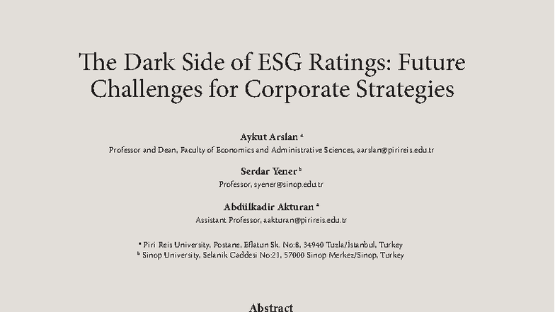 ESG Ratings: Methodological Flaws and Corporate Implications (2025 ...