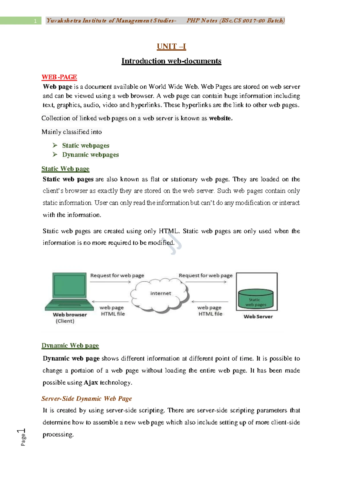 PHP Module 3 - Comprehensive Notes on PHP Basics and Features - Studocu
