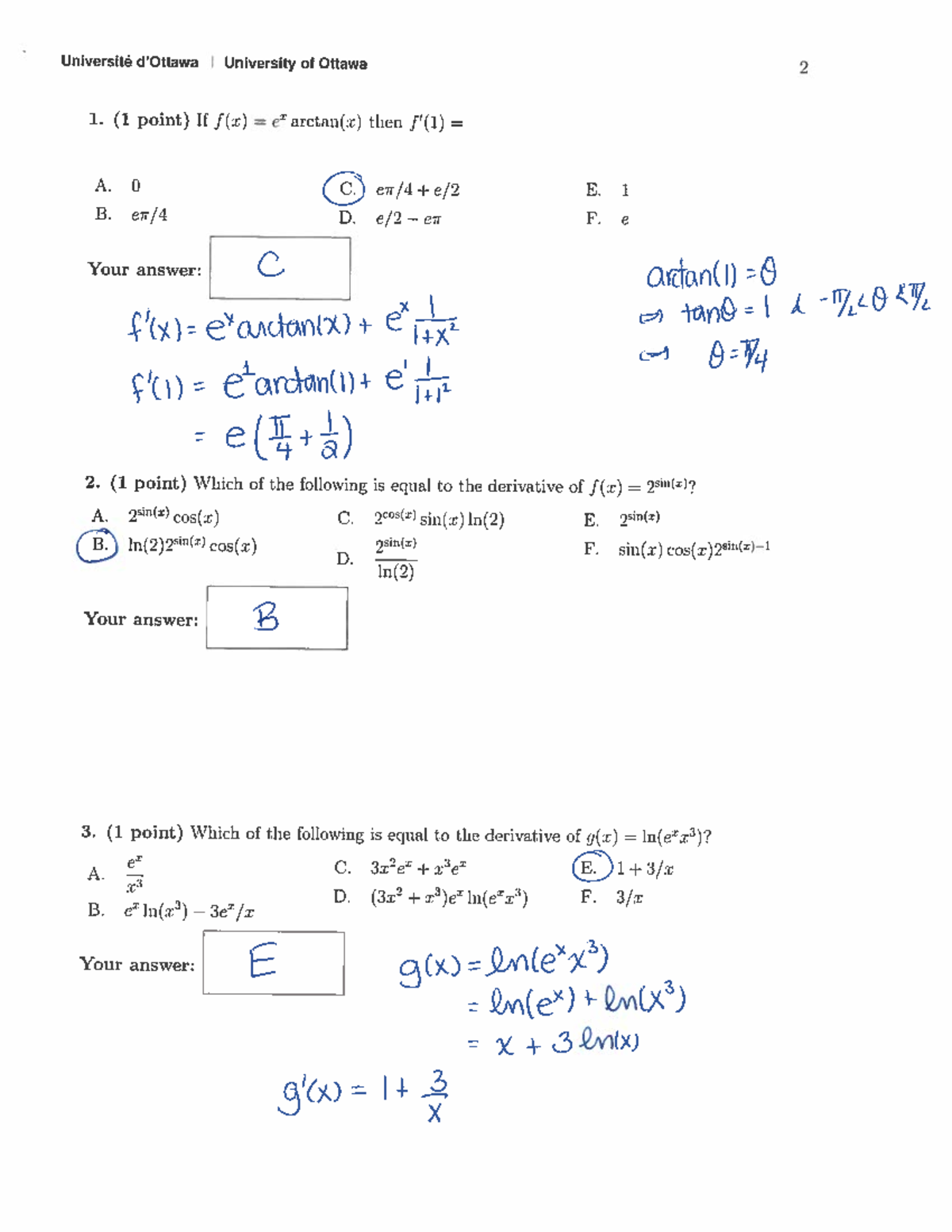 MAT1330 2017 Midterm 2 Solutions - University of Ottawa - Studocu