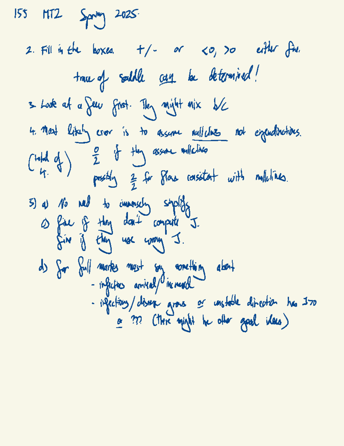 MATH 155 D100 Spring 2025 Midterm 2 Exam Key - Studocu