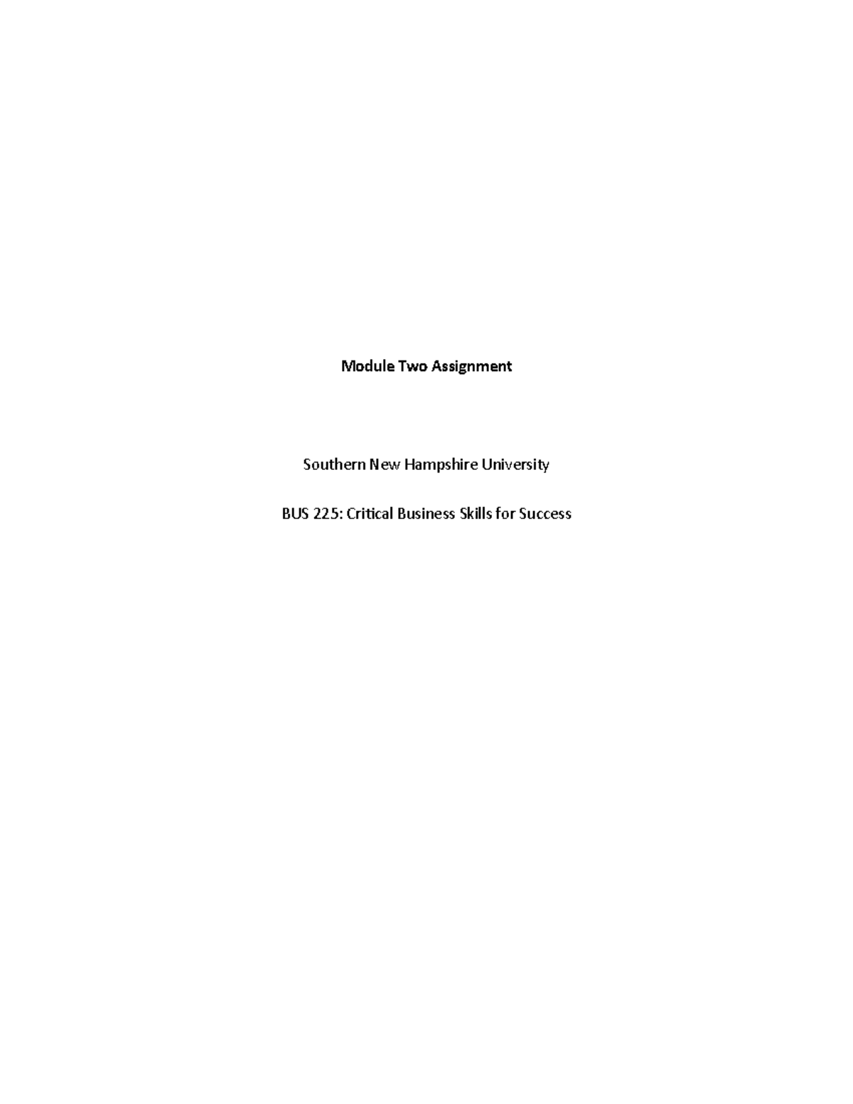 BUS225 Module Two Assignment: Data Analysis and Interpretation - Studocu