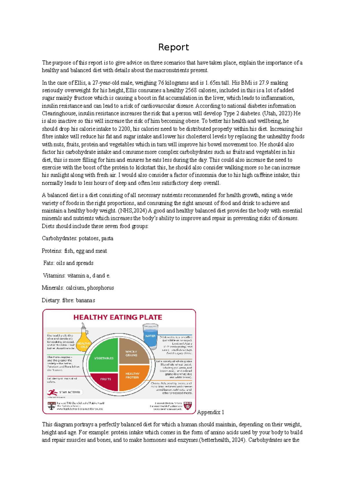 Nutrition Report: Digestive Health, Macronutrients & Balanced Diet ...