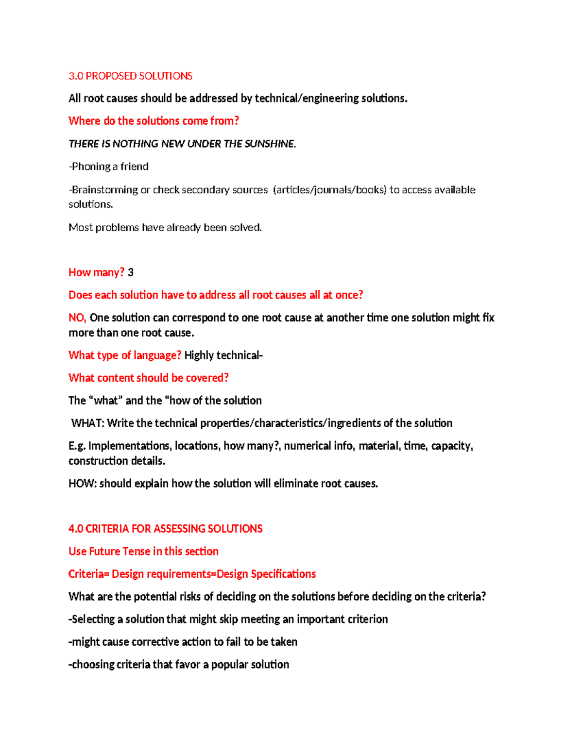 Lesson 3: Proposed Solutions, Assessment Criteria, & Research ...