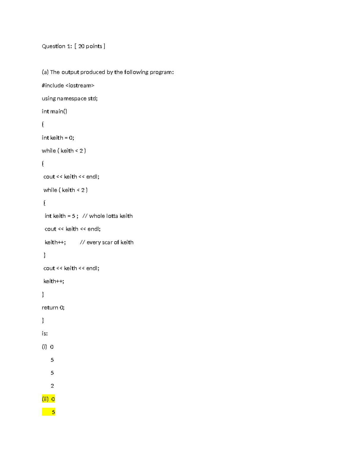 Final Exam MIAE215: Programming Output and Concepts - Studocu