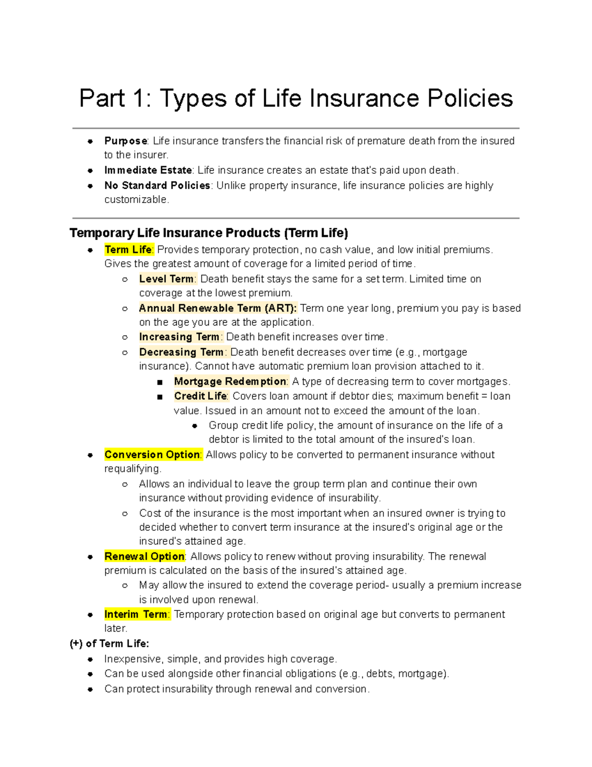 Types of Life Insurance Policies and Annuities Overview - Part 1: Types ...