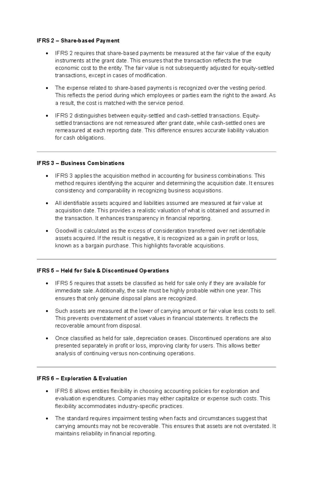 IFRS - Comprehensive Notes on Key Standards and Guidelines - Studocu