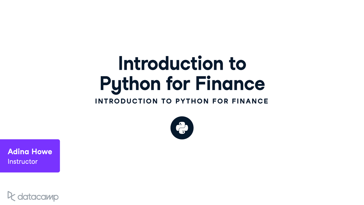 Chapter 1 - Python for Finance - Revision Notes - Studocu