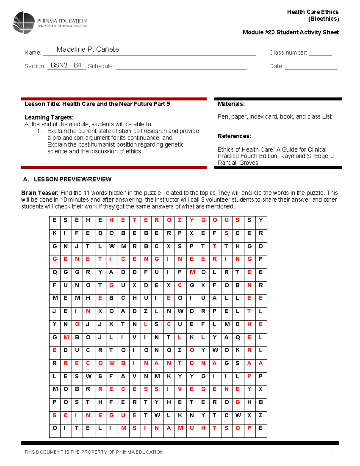 Bioethics Module 23: Stem Cell Research & Future Implications - Studocu