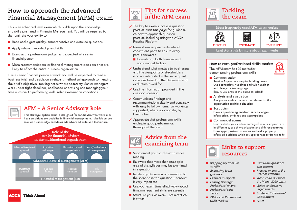 AFM Exam Essentials: Key Strategies for Success in Audit - Studocu