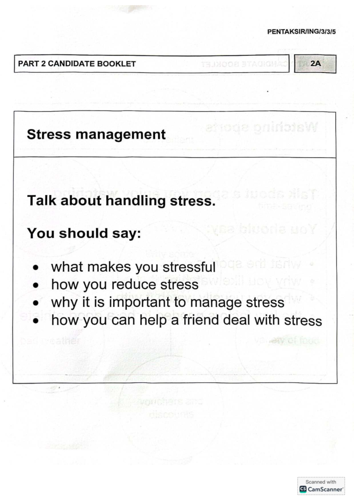 Trial K3 BI SPM 2024 - Kedah: Speaking Test Candidate Booklet - Studocu
