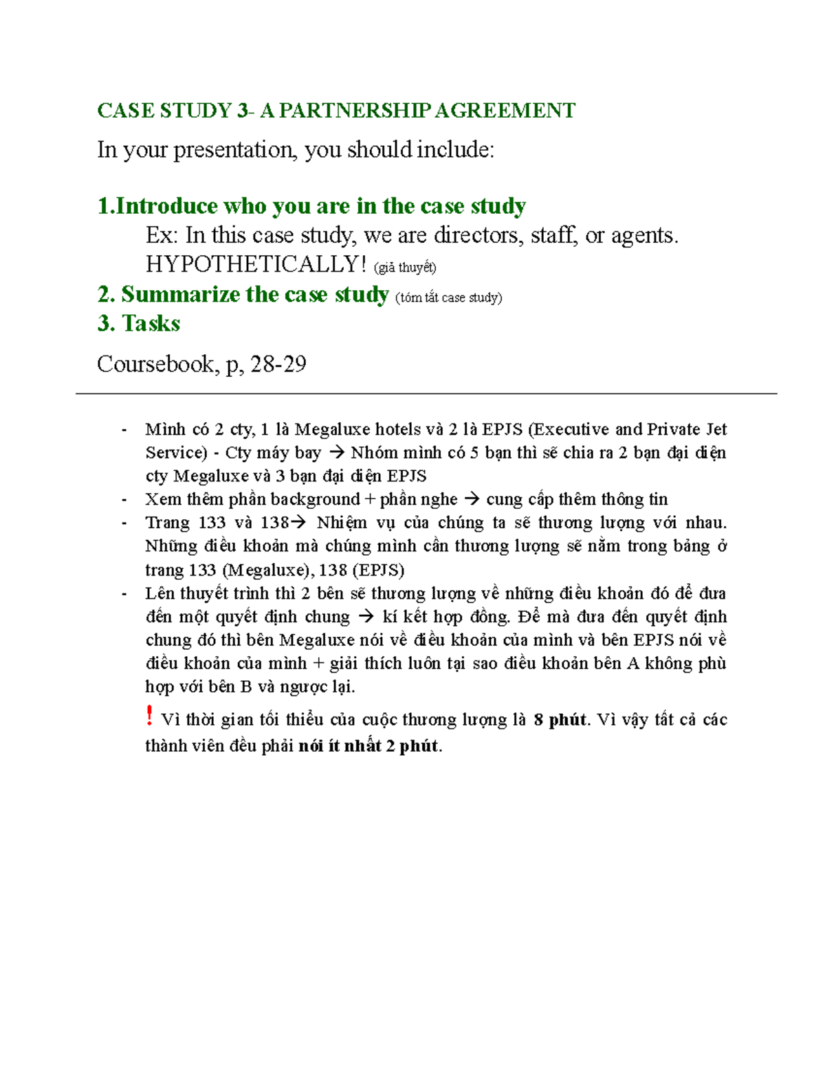 CASE- Study-3-PRE - CASE STUDY 3- A PARTNERSHIP AGREEMENT In your ...