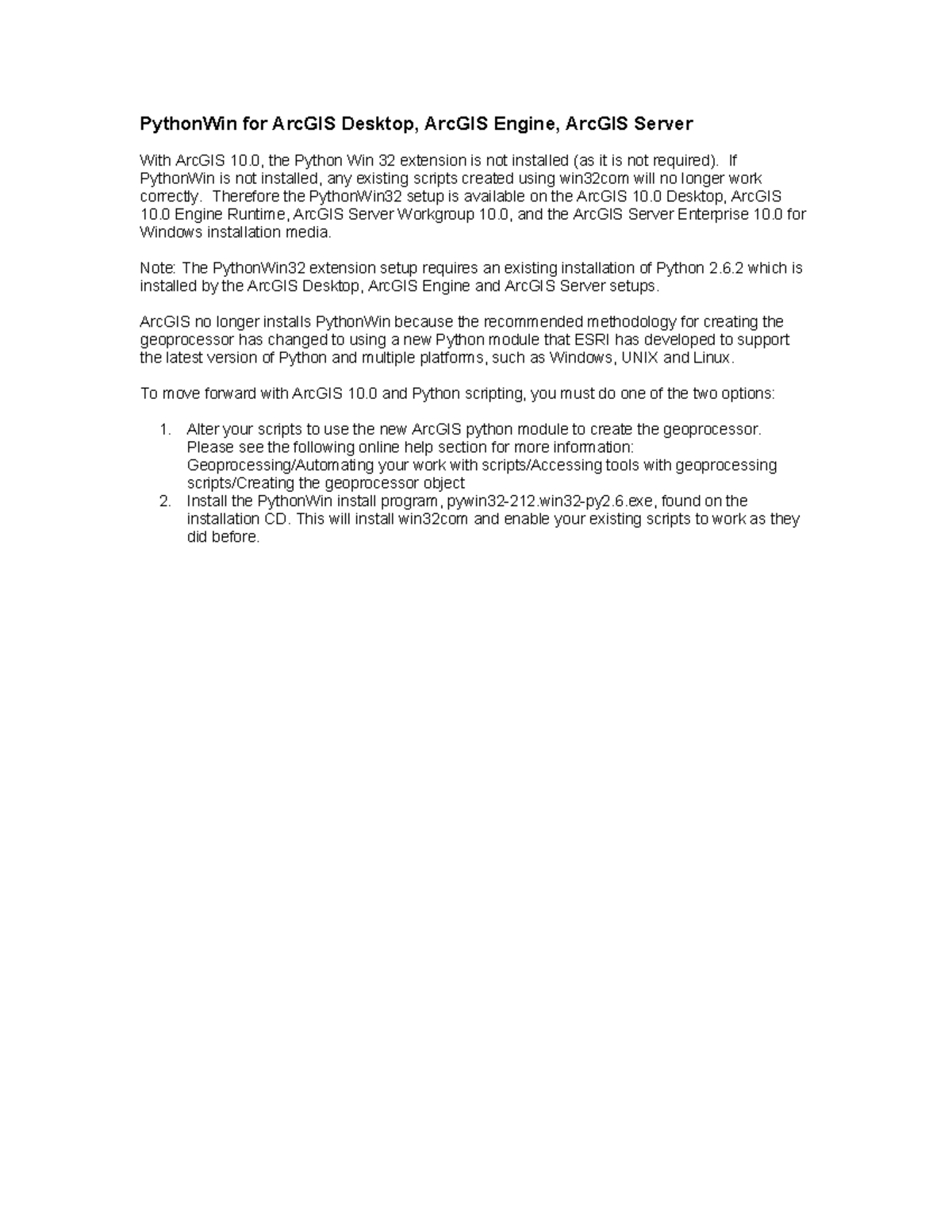 PythonWin Installation Guide for ArcGIS 10.0 - Studocu