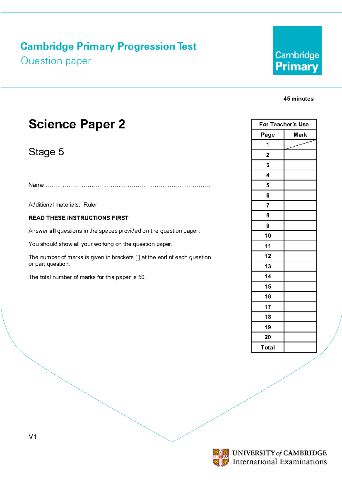 Stage 5 Science Paper 2 P840/02 Practice Exam for Students - Studocu
