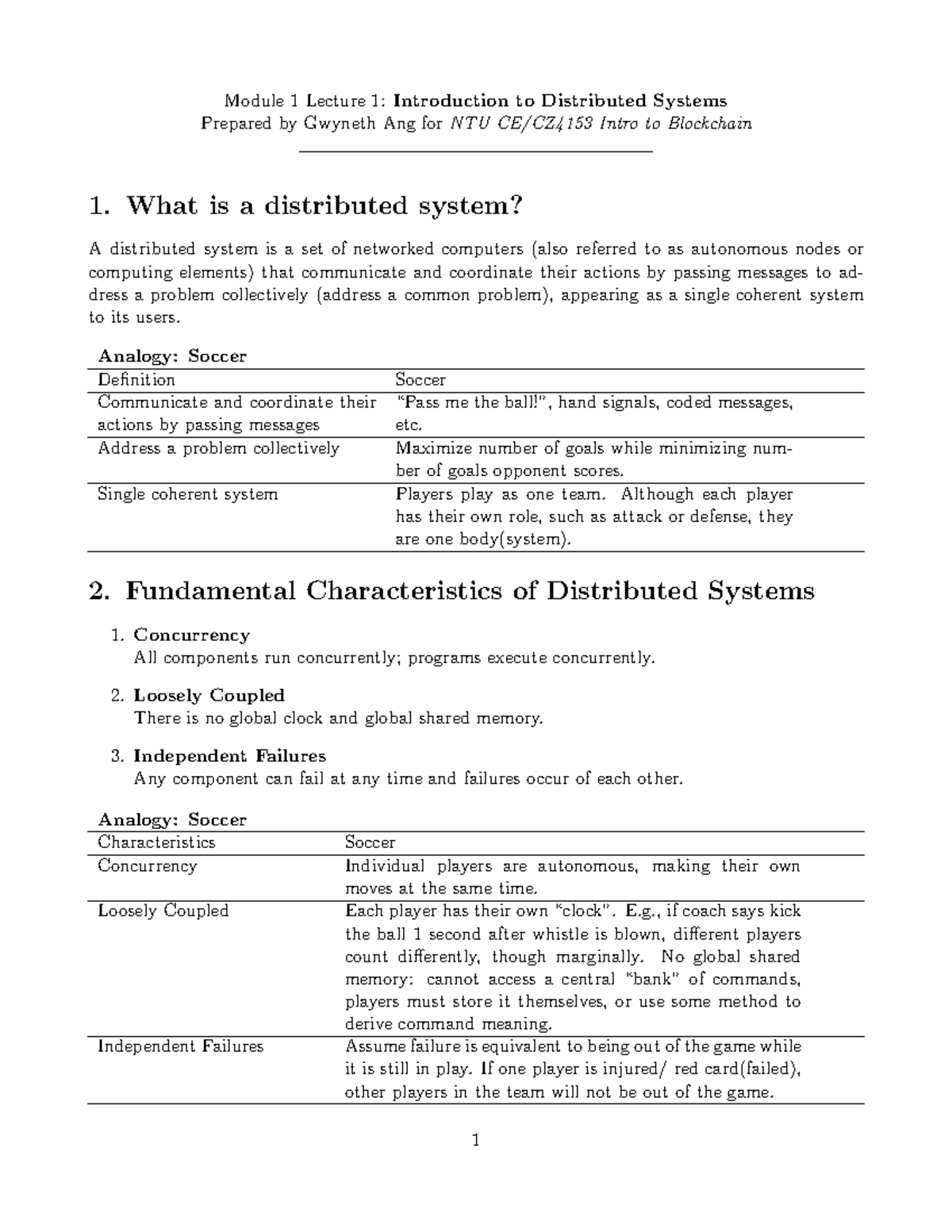 NTU CE/CZ4153 Module 1 Lecture 1: Intro to Distributed Systems Notes ...