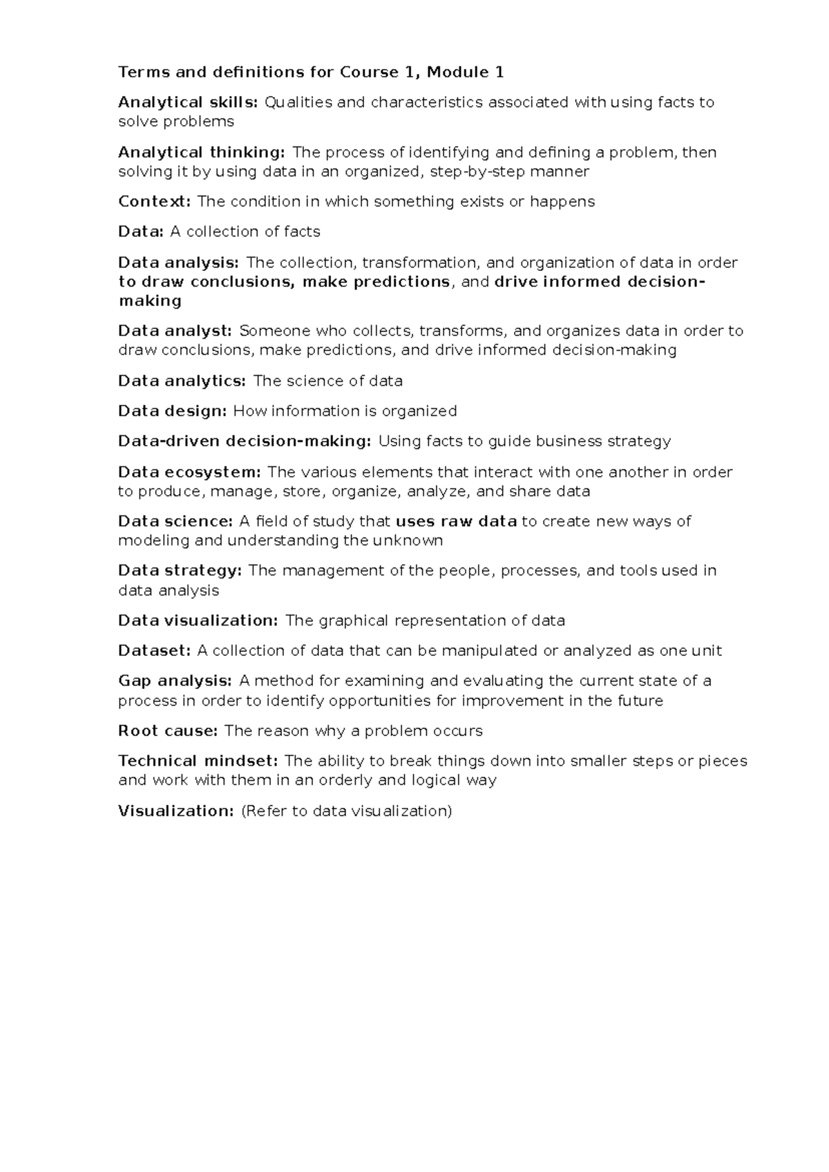 Terms and definitions for Course 1 (Auto Recovered) - Terms and ...