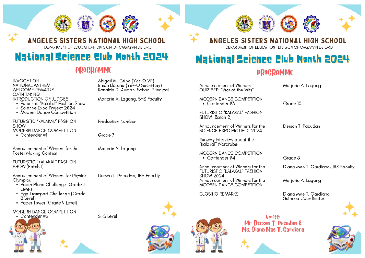 National Science Club Month 2024 Program Activities and Competitions ...