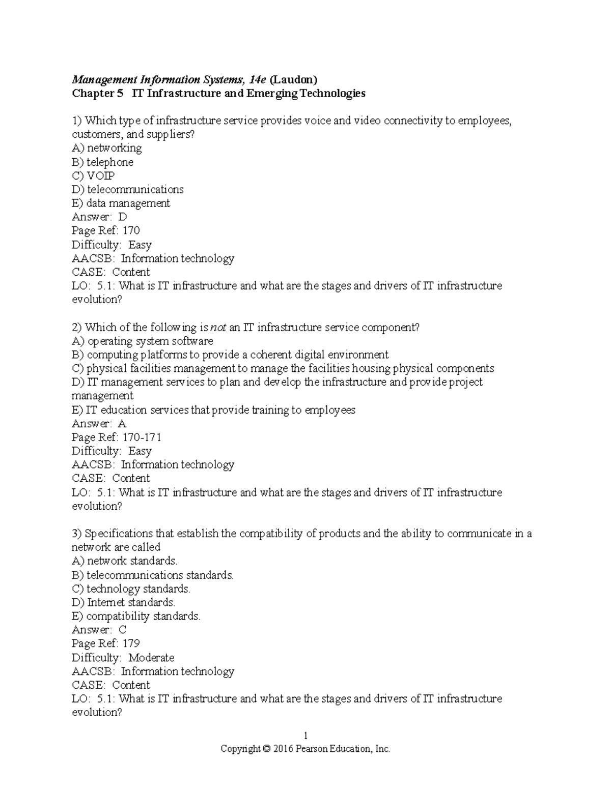 Chapter 5 - Management Information Systems 14e (Laudon) Test Bank ...