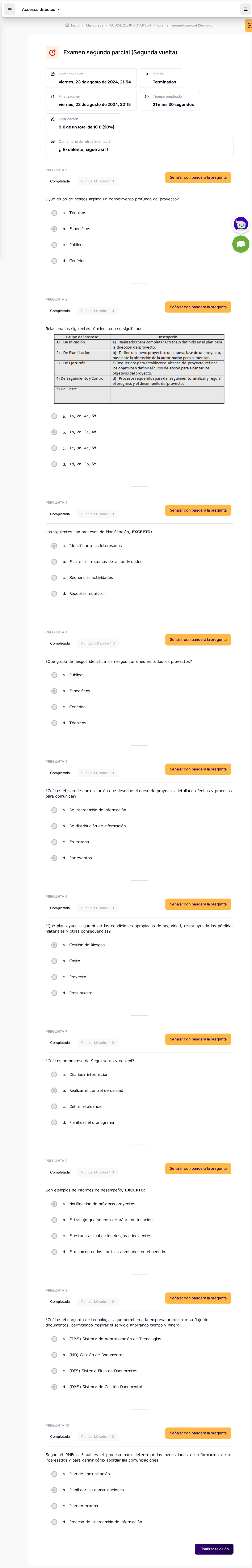 Desarrollo de proyectos Examen segundo parcial (Segunda vuelta ...