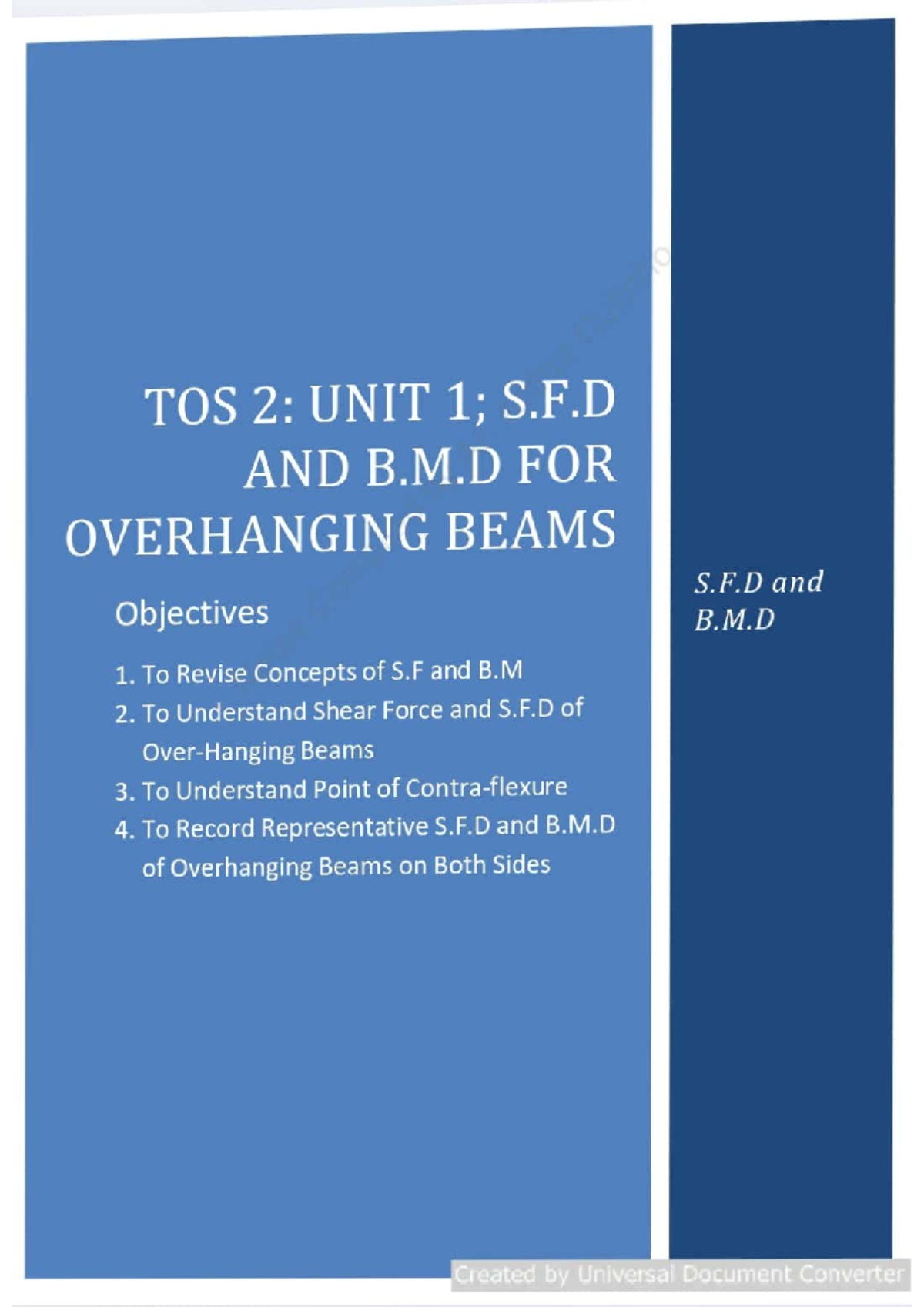 TOS ll Unit 1 - Tos architecture notes - TOS 2: UNIT S.F AND B.M FOR ...