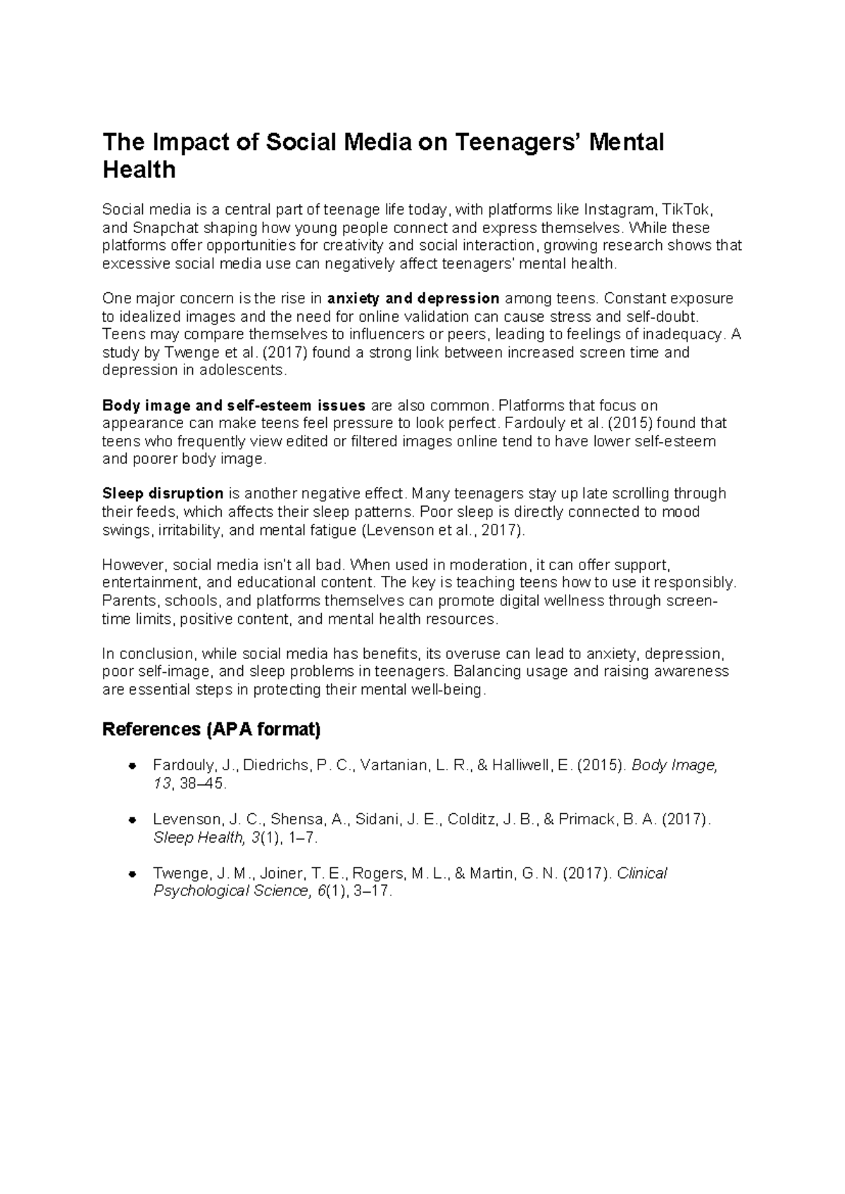The Impact of Social Media on Teen Mental Health: A Study Analysis ...