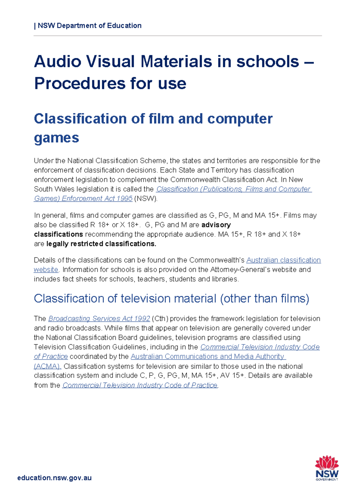 Audio-Visual Materials Use in Schools: Guidelines and Procedures - Studocu