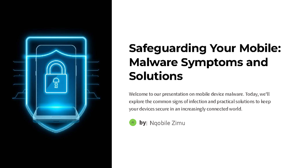 Mobile Security: Malware Symptoms & Solutions - ST10477246 COAR5111 ...