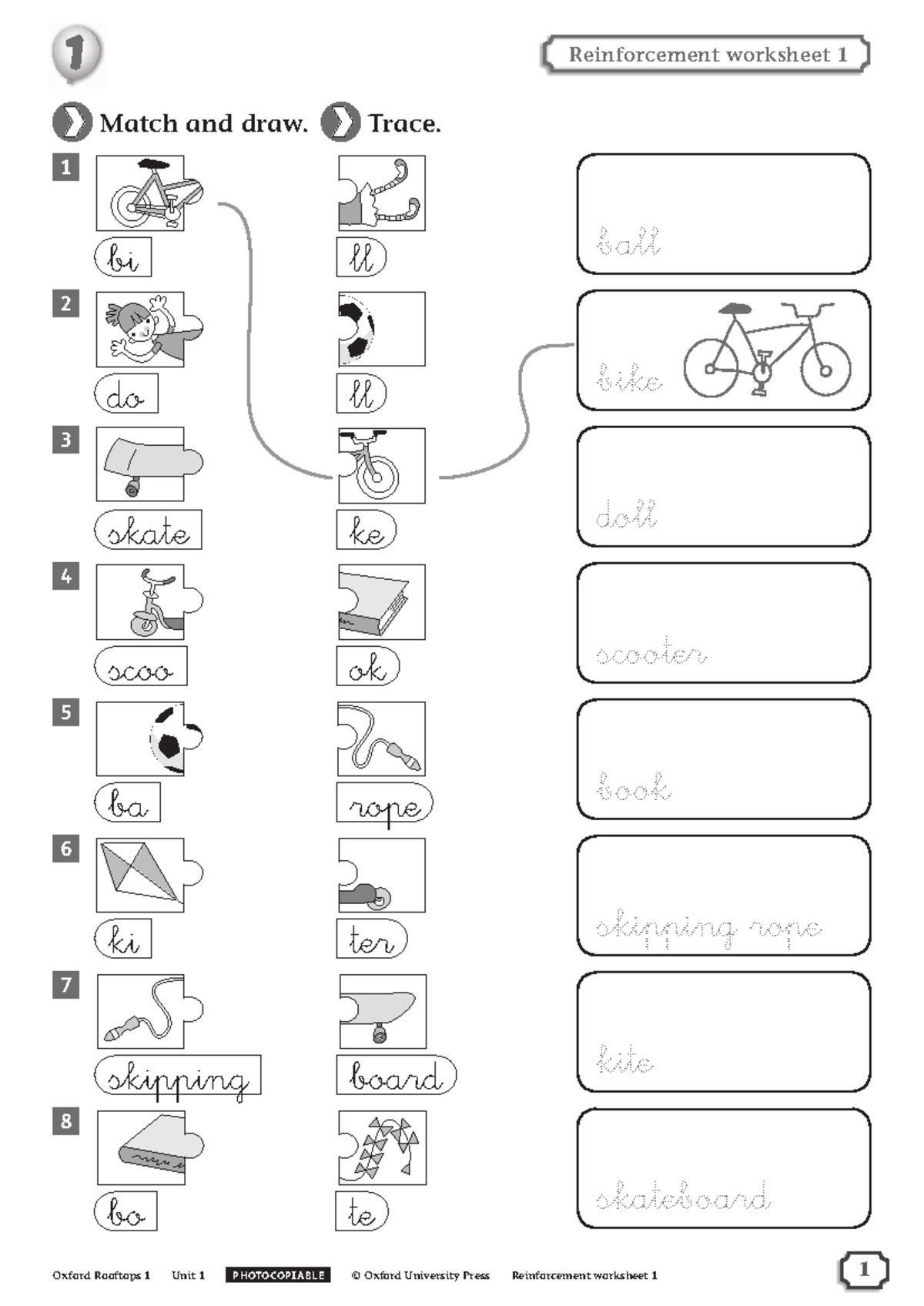 Reinforcement Worksheets for Oxford Rooftops Unit - INGLES PRIMERO DE ...