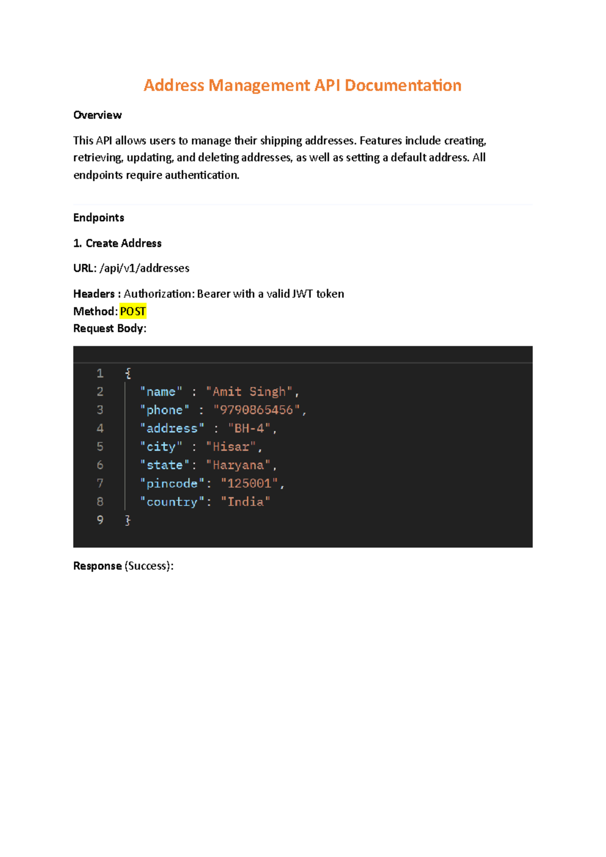 Address Management API Documentation - Address Management API ...