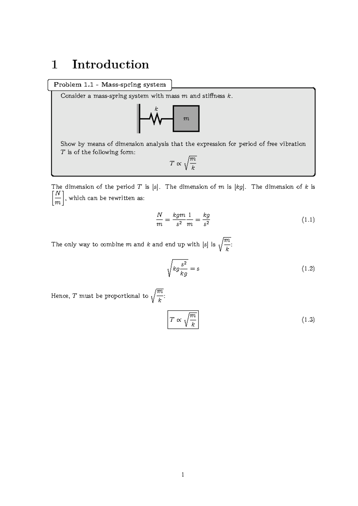 Mechanical Vibrations - Analysis of Mass-Spring Systems with Solutions ...