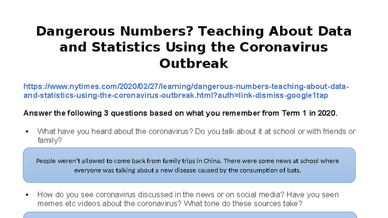 Dangerous Numbers: Understanding COVID-19 Data and Statistics - UGLIG ...